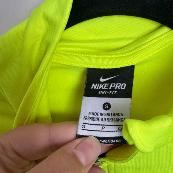 Nike neon Yellow Half-Zip Top - Picture 4 of 5
